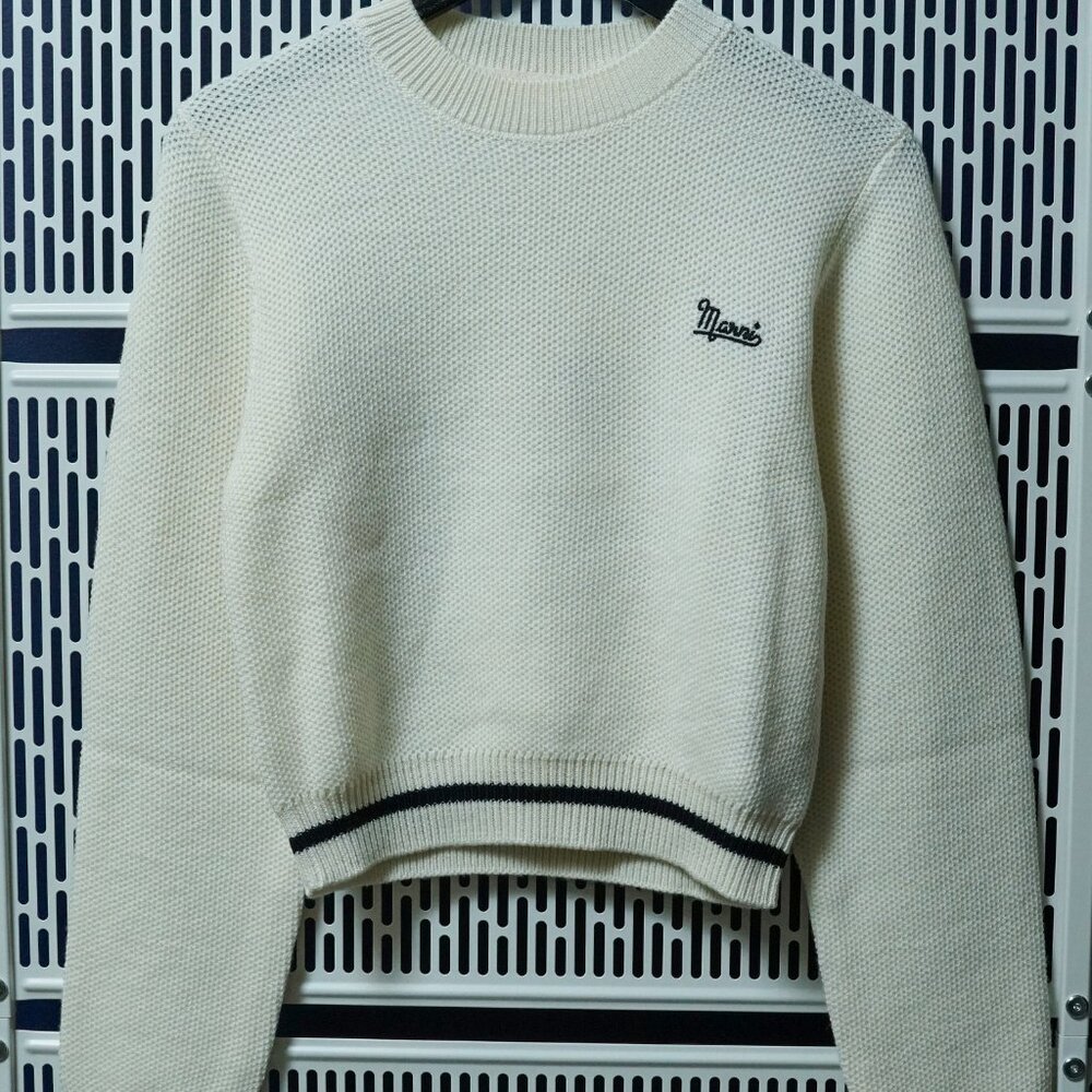 Marni	LOGO EMBROIDERED CROPPED KNIT
